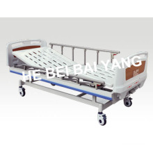 (A-60) Movable Double-Function Manual Hospital Bed with ABS Bed Head